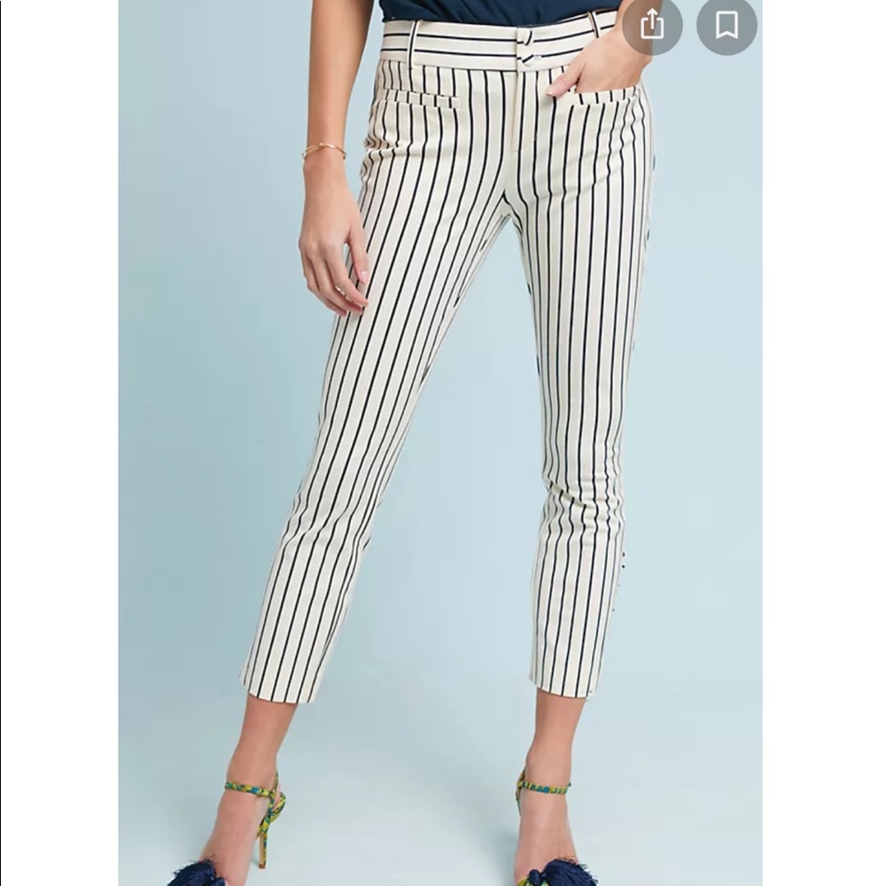 COPY - NWT Anthropologie The Essential Striped Trousers